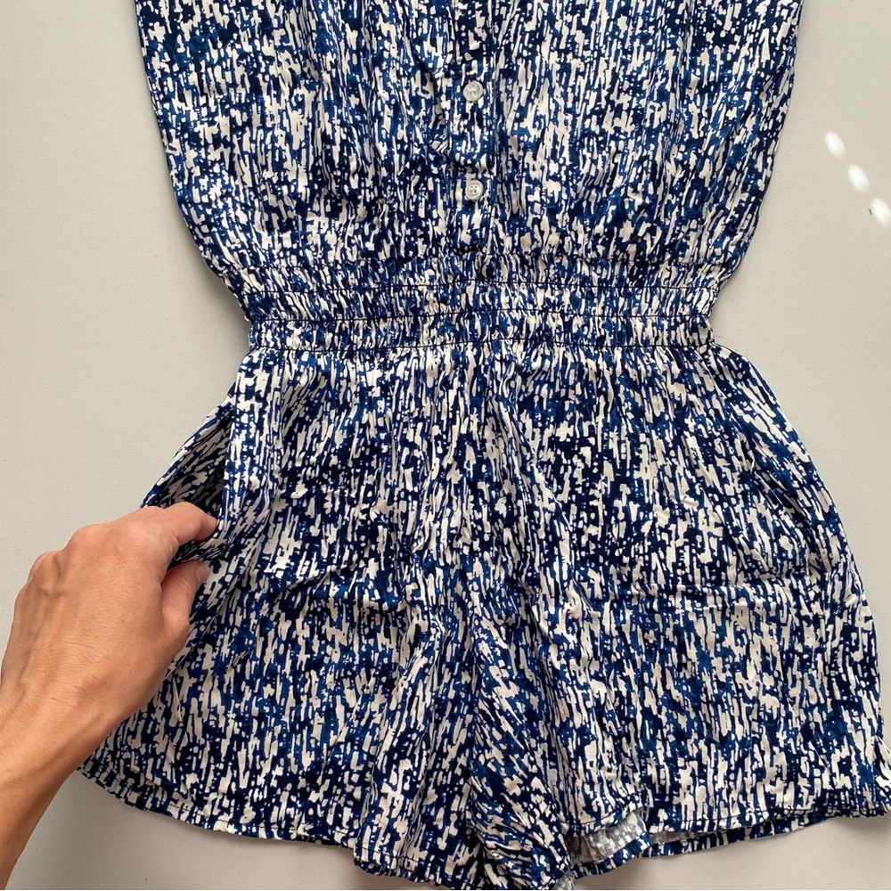 Anthropologie Splendid Waterfall Button Front Sleeveless Romper Playsuit - Picture 7 of 14
